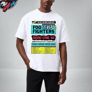 FF Band Fighters Take Cover Tour 2026 With Queen Of The Stone Age Unisex T Shirt